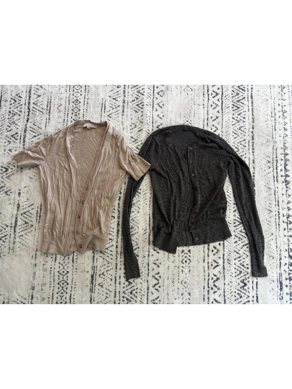 LOFT Petite Cardigan and EXPRESS Sparkly Cardigan Sweaters XS/P - Picture 1 of 3